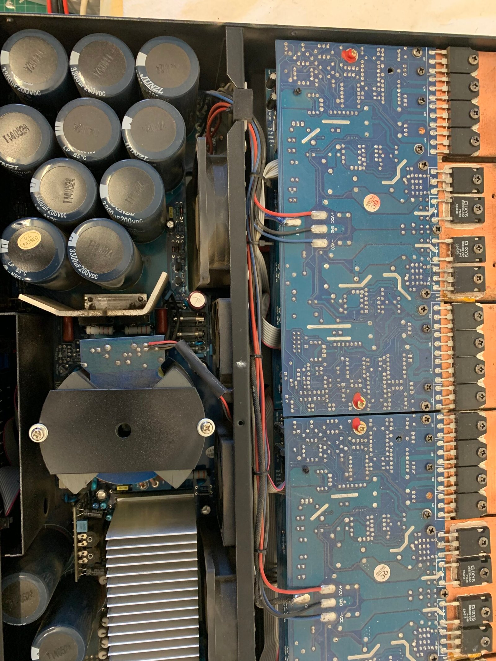 Technician examining equipment